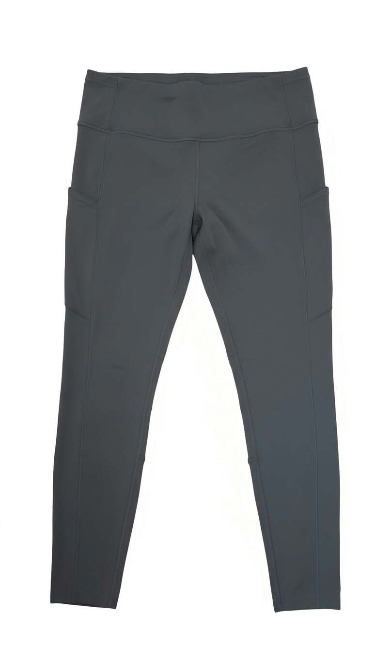 Lululemon Fast and Free Legging Size 14 Gray Pocket High Rise